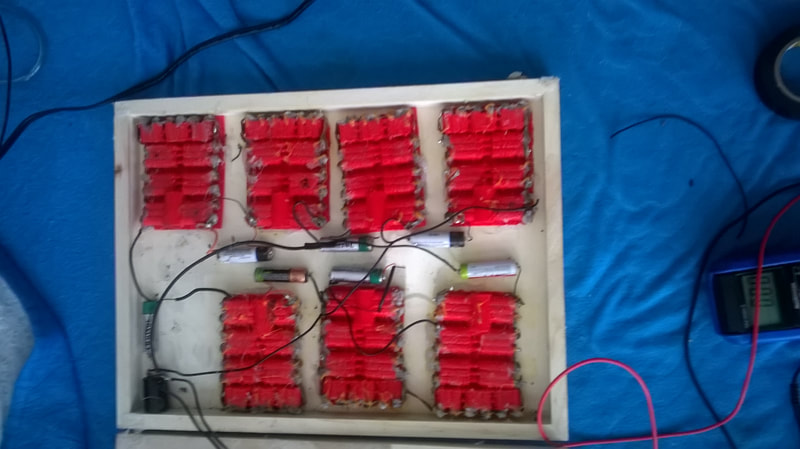 7 ATRB power 6 * 1.2v Solar Batteries at 2.5v 300mAh charge current.